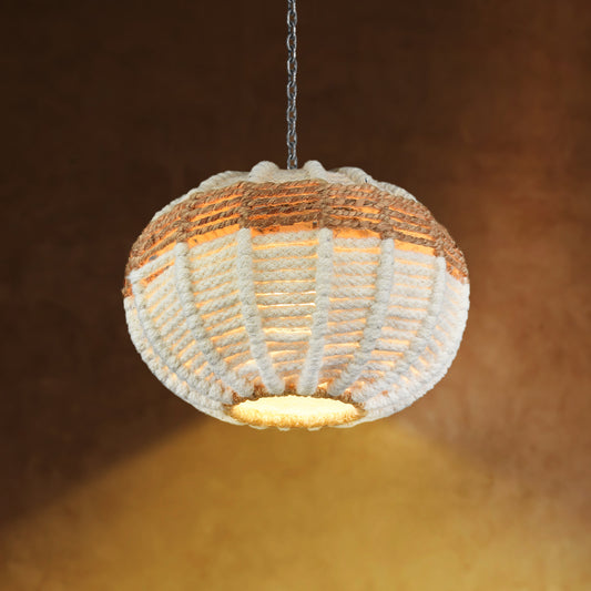 GUARUJA LAMP - IVORY/NATURAL - HAND MADE - WOOL/JUTE