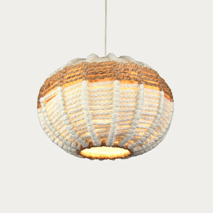 GUARUJA LAMP - IVORY/NATURAL - HAND MADE - WOOL/JUTE