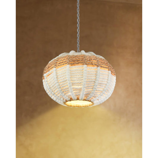 GUARUJA LAMP - IVORY/NATURAL - HAND MADE - WOOL/JUTE
