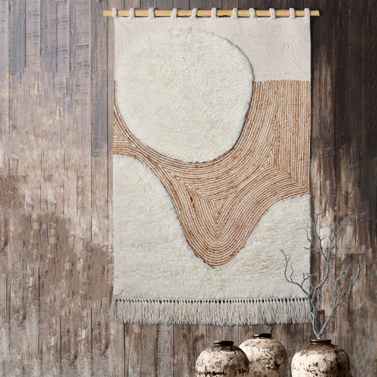 HALFMOON WALL HANGING - JUTE / WOOL