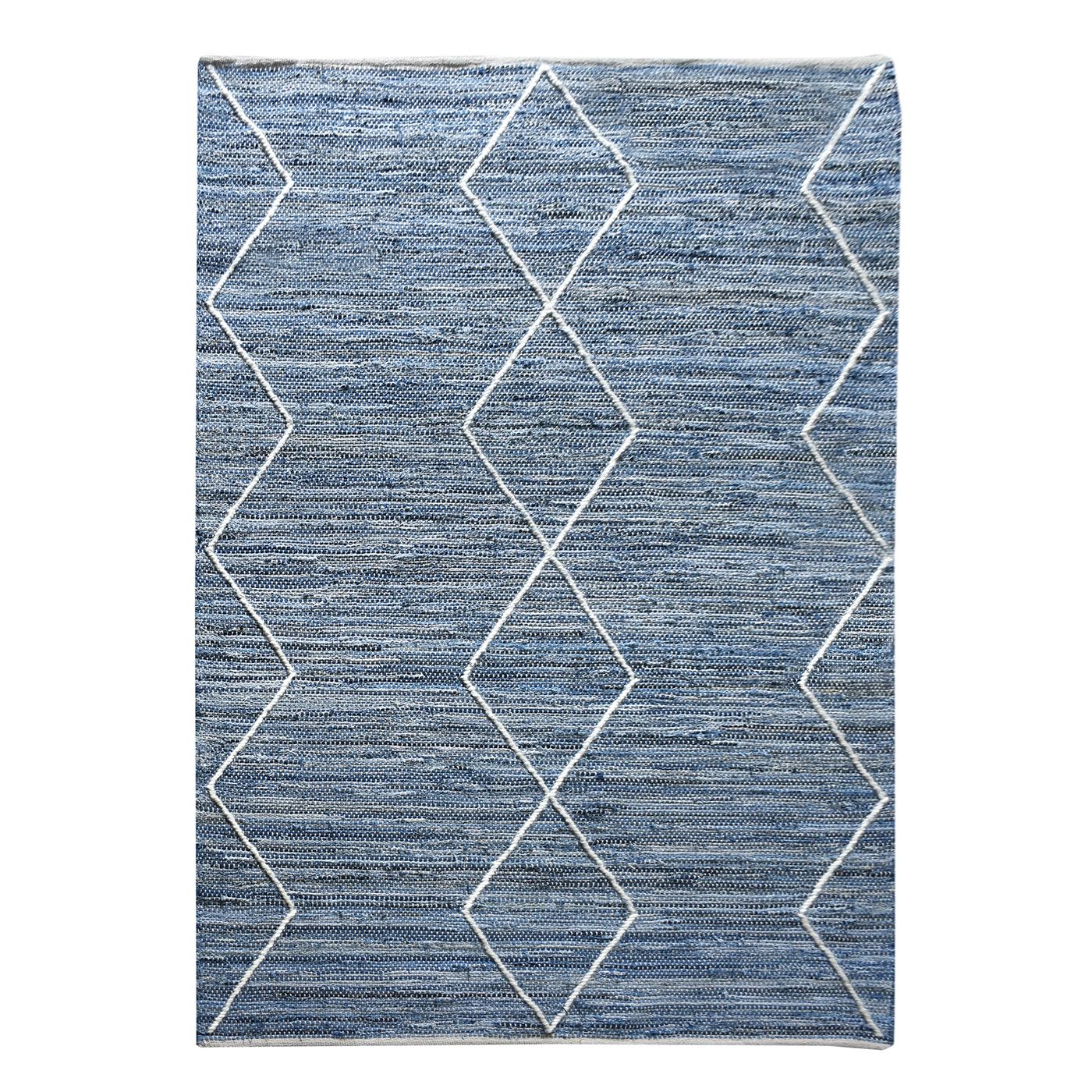 Area Rug, Bedroom Rug, Living Room Rug, Living Area Rug, Indian Rug, Office Carpet, Office Rug, Shop Rug Online, Denim, Wool, Blue, Pitloom, Flat Weave, Traditional