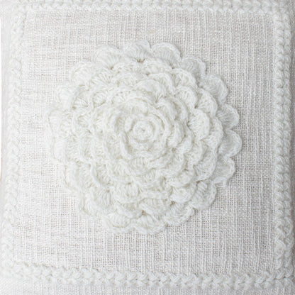 Hayees Cushion, Cotton, Nz Wool, Natural White, Hm Stitching, Flat Weave