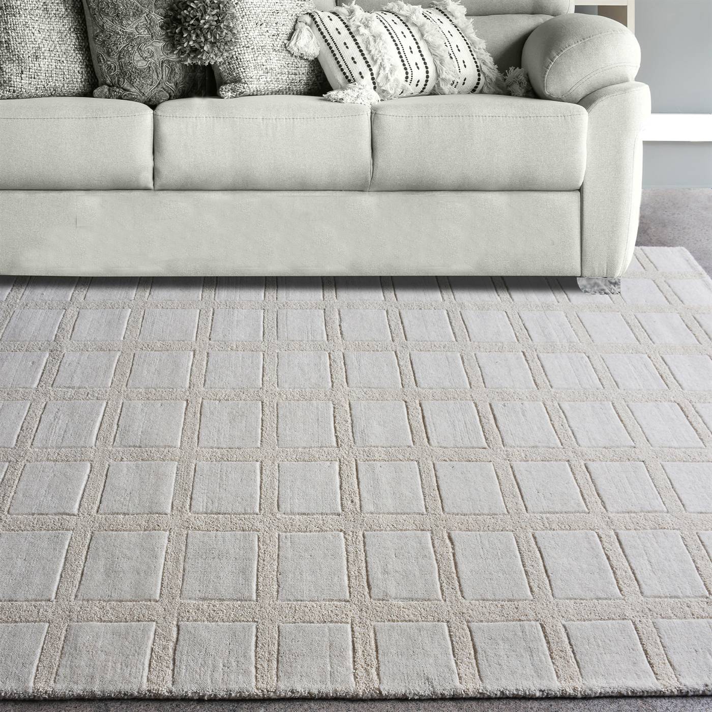 Area Rug, Bedroom Rug, Living Room Rug, Living Area Rug, Indian Rug, Office Carpet, Office Rug, Shop Rug Online, Natural White, Wool, Hand Woven, Handwoven, All Cut, Textured 