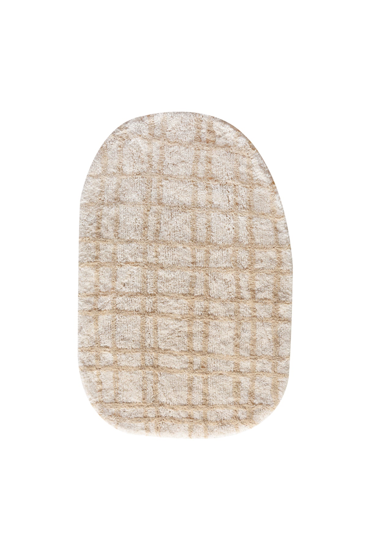 HAZLETON BATH RUG - IVORY/BEIGE - COTTON - TABLE TUFTED