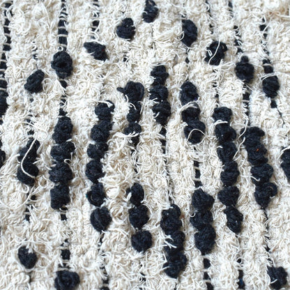 Area Rug, Bedroom Rug, Living Room Rug, Living Area Rug, Indian Rug, Office Carpet, Office Rug, Shop Rug Online, Recycled Cotton, Natural White, Charcoal, Hand woven, Cut And Loop, Geometrical