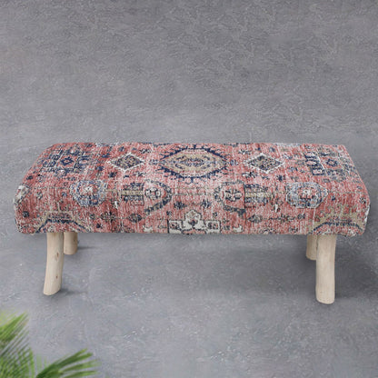 Henty Bench, Cotton Chenille, Multi, Jaquard Durry, Flat Weave
