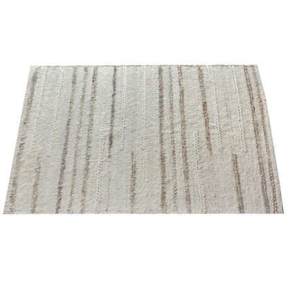 Area Rug, Bedroom Rug, Living Room Rug, Living Area Rug, Indian Rug, Office Carpet, Office Rug, Shop Rug Online, Hemp, Cotton Salvage, Natural, Natural White, Pitloom, All Loop, Stripes