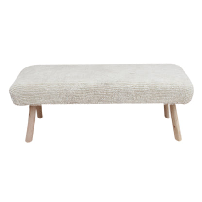 HUPA BENCH - IVORY - HAND WOVEN - NZ WOOL
