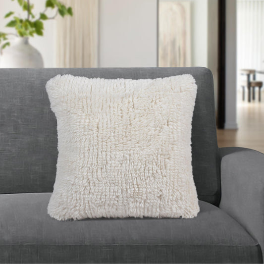 HUPA CUSHION - NZ WOOL - IVORY
