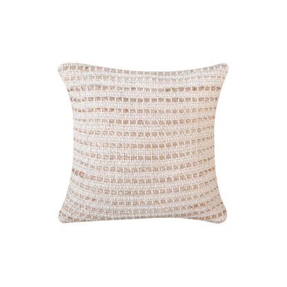 IRIGA CUSHION - JUTE/WOOL - IVORY/NATURAL - HANDWOVEN