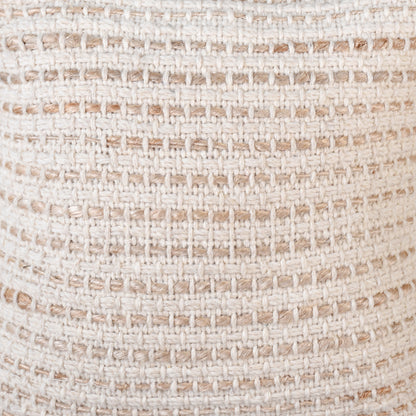 IRIGA CUSHION - JUTE/WOOL - IVORY/NATURAL - HANDWOVEN