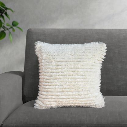 ISABELLE CUSHION - IVORY - NZ WOOL