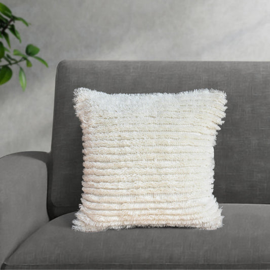 ISABELLE CUSHION - IVORY - NZ WOOL