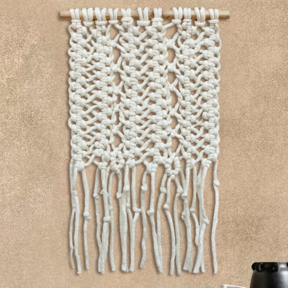 INGALLS WALL HANGING - IVORY - HAND KNITTED - NZ WOOL