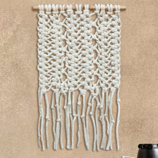 INGALLS WALL HANGING - IVORY - HAND KNITTED - NZ WOOL