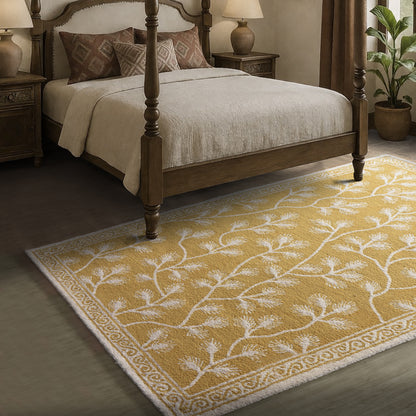 JASTON RUG - YELLOW/IVORY - HAND TUFTED - WOOL