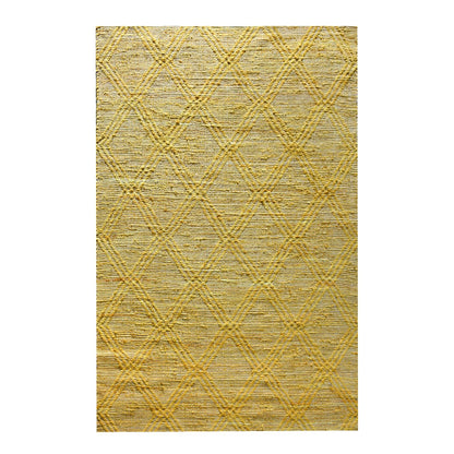 Area Rug, Bedroom Rug, Living Room Rug, Living Area Rug, Indian Rug, Office Carpet, Office Rug, Shop Rug Online, Recycled Fabric, Hemp, Gold, Pitloom, All Cut, Diamond