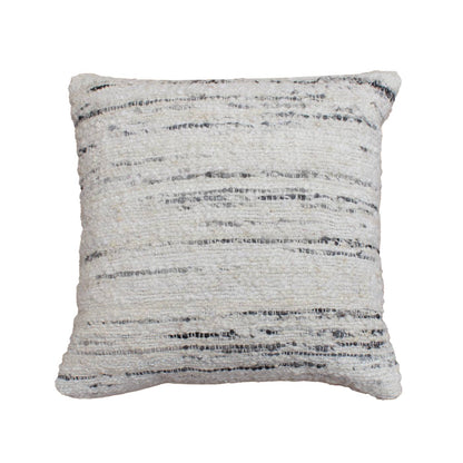 Johvi Cushion, 56x56 cm, Natural, Natural White, Wool, Hand Woven, Pitloom, Flat Weave