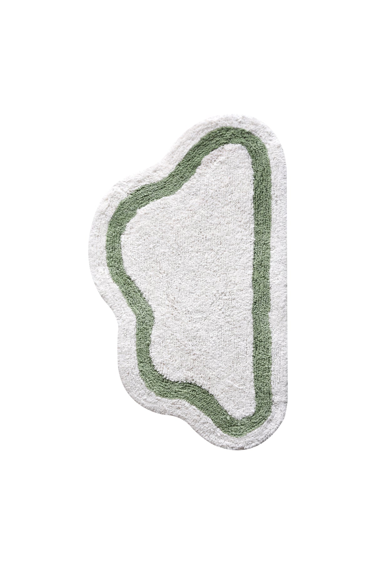 JORVEN BATH RUG - IVORY/GREEN - COTTON - TABLE TUFTED