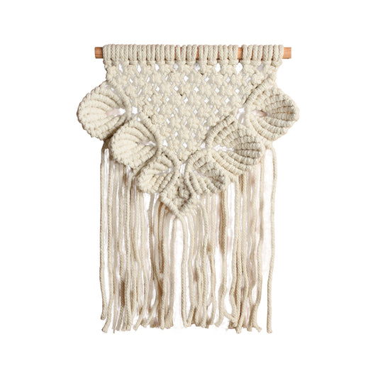 JOTUN WALL HANGING - IVORY - HAND KNITTED - WOOL