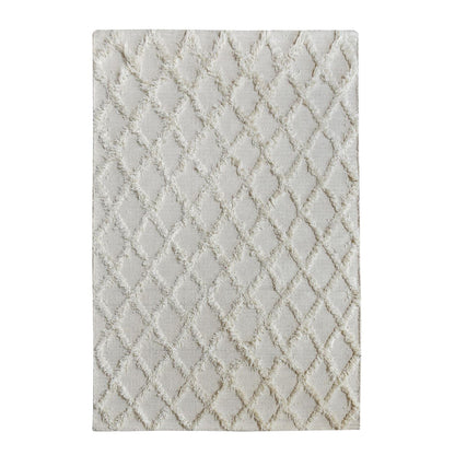 Area Rug, Bedroom Rug, Living Room Rug, Living Area Rug, Indian Rug, Office Carpet, Office Rug, Shop Rug Online, Wool, Natural White, Pitloom, All Cut, Dimond