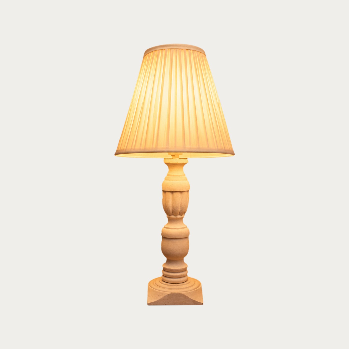 JAISAL TABLE LAMP - IVORY - HAND MADE - COTTON