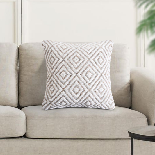 JOHNSTONE CUSHION - WOOL - IVORY - HANDWOVEN