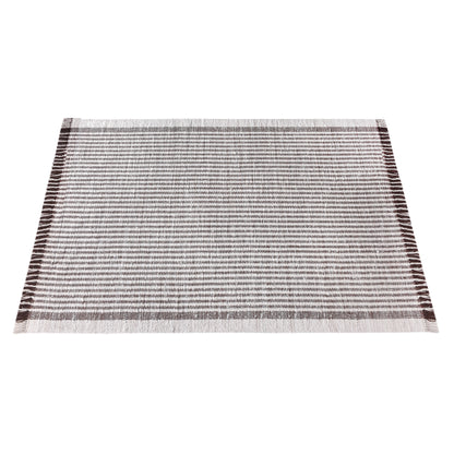 KAMEEL RUG - IVORY/BROWN - HAND WOVEN - COTTON DENIM