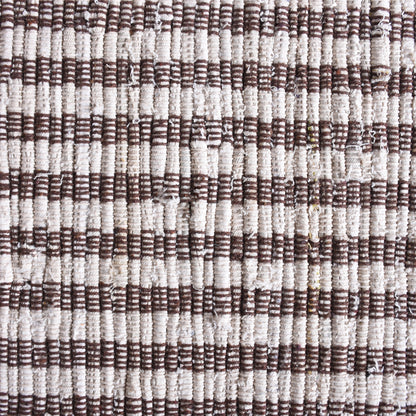 KAMEEL RUG - IVORY/BROWN - HAND WOVEN - COTTON DENIM