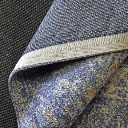 Area Rug, Bedroom Rug, Living Room Rug, Living Area Rug, Indian Rug, Office Carpet, Office Rug, Shop Rug Online, Cotton Chenille, Blue, Jaquard Durry, Flat Weave, Subtle
