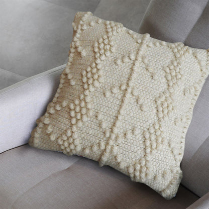 Kandos Pillow, Wool, Natural White, Pitloom, All Loop