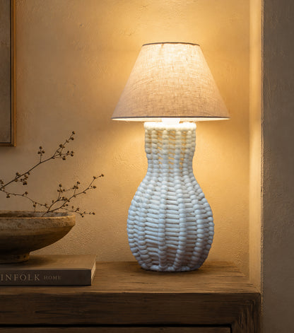 KERALA LAMP - IVORY/TAUPE - HAND MADE - NZ WOOL
