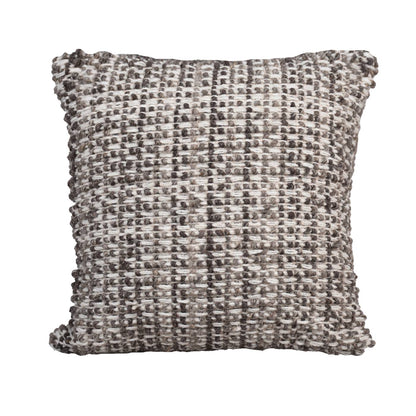 Kiev Cushion, 45x45 cm, Grey, Wool, Hand Made, Handwoven, All Loop