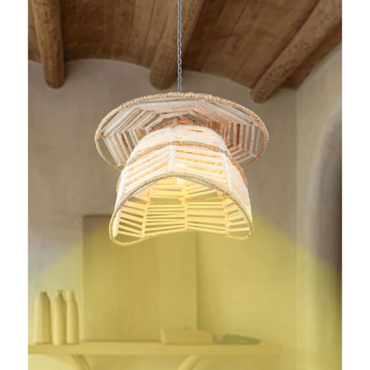KILBAR LAMP - IVORY/NATURAL - HAND MADE - JUTE/WOOL