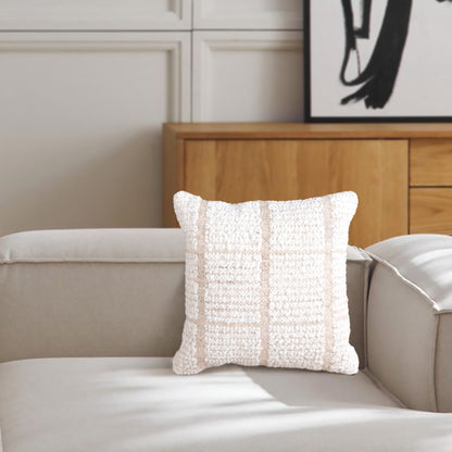 KLIPAN CUSHION - JUTE/WOOL - IVORY/NATURAL - HANDWOVEN