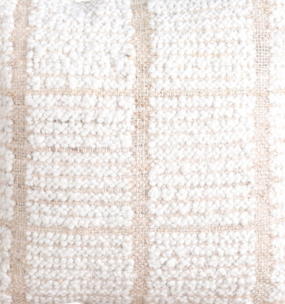 KLIPAN CUSHION - JUTE/WOOL - IVORY/NATURAL - HANDWOVEN