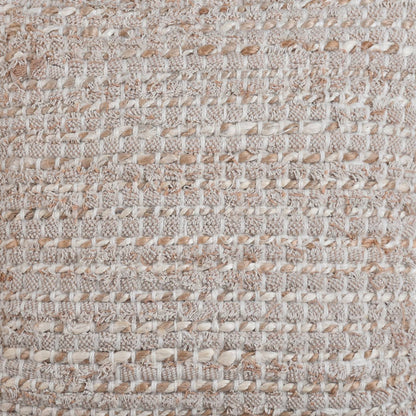 Koenig Cushion, 45x45 cm, Natural Natural White, Multi, Jute, Cotton, Hand Woven, Pitloom, Flat Weave 