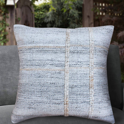 Konig Cushion, 56x56 cm, Grey, PET, Hand Woven, Pitloom, Flat Weave