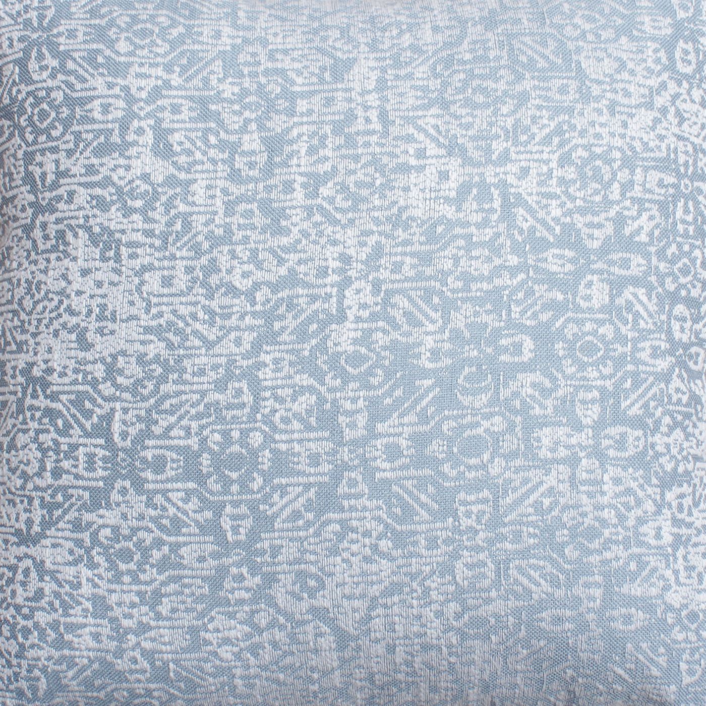 Kornitsa Cushion, Blended Fabric, Blue, Natural White, Machine Made, Flat Weave