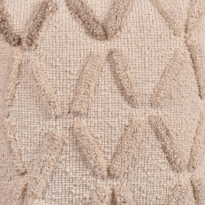 Koven Cushion, 45x45 cm, Natural White, Wool, Hand Woven, Over Tufted, Handwoven, All Loop