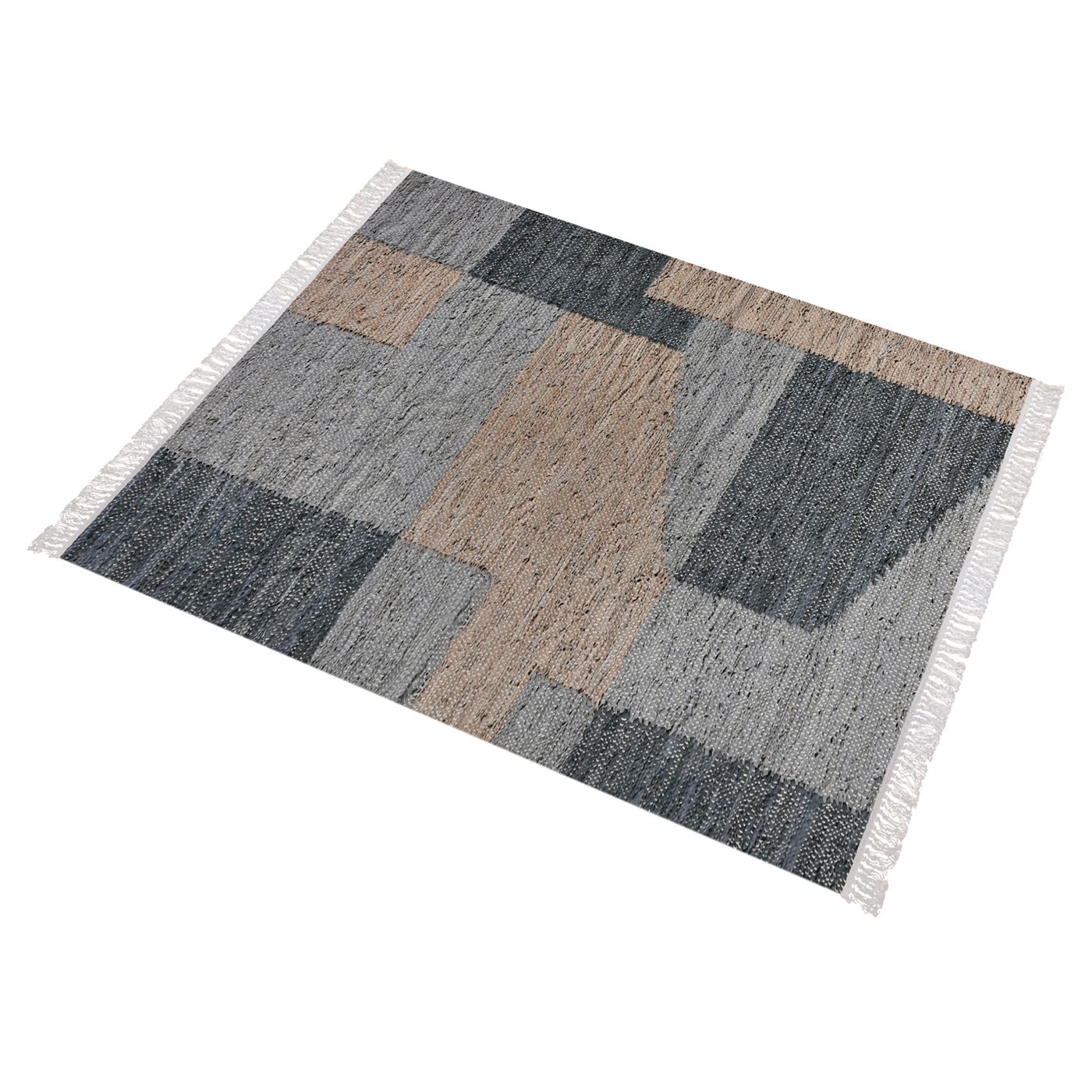 Area Rug, Bedroom Rug, Living Room Rug, Living Area Rug, Indian Rug, Office Carpet, Office Rug, Shop Rug Online, Leather, Grey, Beige, Pitloom, Flat Weave, modern