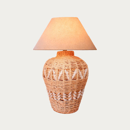 KAIRAV TABLE LAMP - BEIGE/IVORY - HAND MADE - JUTE/WOOL