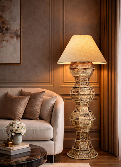 KRNEX FLOOR LAMP - NATURAL - HAND MADE - JUTE