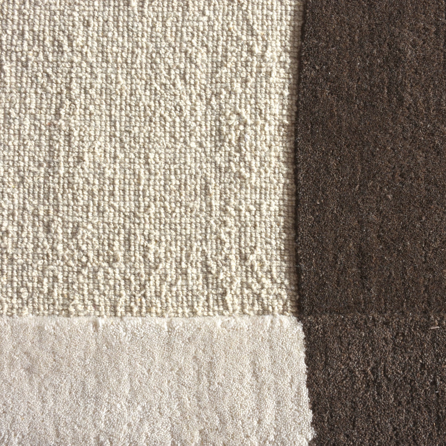 LAAKSO RUG - WOOL - HANDWOVEN/OVERTUFTED - IVORY/BROWN
