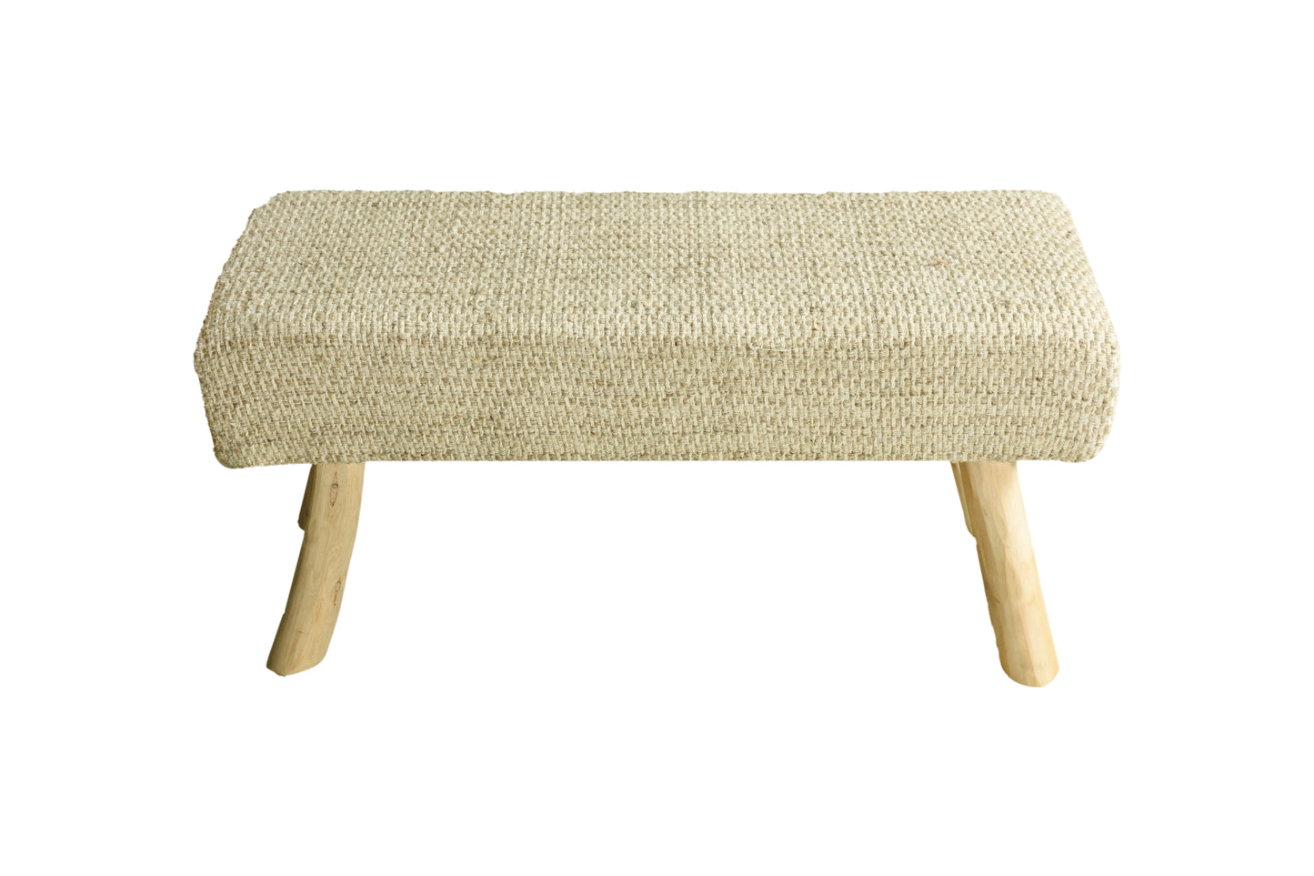 LAITAK BENCH - GREY/IVORY - HAND WOVEN - WOOL