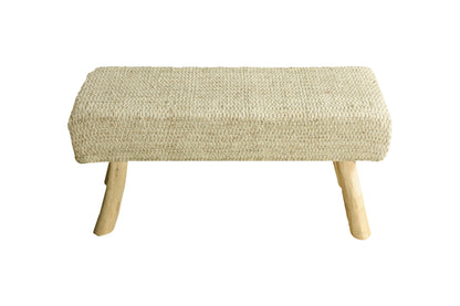 LAITAK BENCH - GREY/IVORY - HAND WOVEN - WOOL