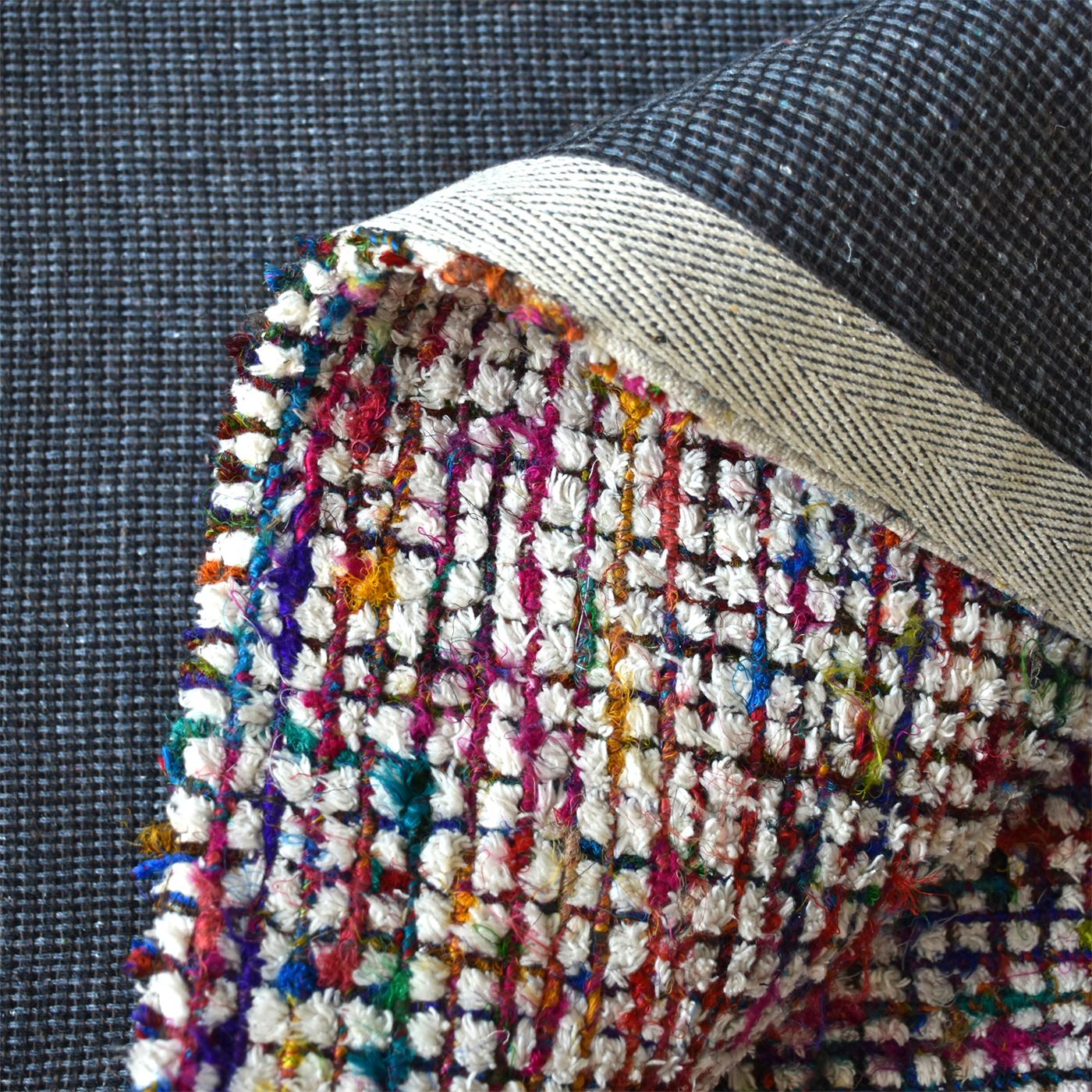 Area Rug, Bedroom Rug, Living Room Rug, Living Area Rug, Indian Rug, Office Carpet, Office Rug, Shop Rug Online, Cotton, Recycled Fabric, Multi, Jaquard Durry, Flat Weave, Textured