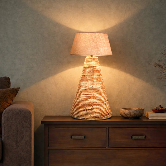 LARINA TABLE LAMP - NATURAL - HAND MADE - JUTE