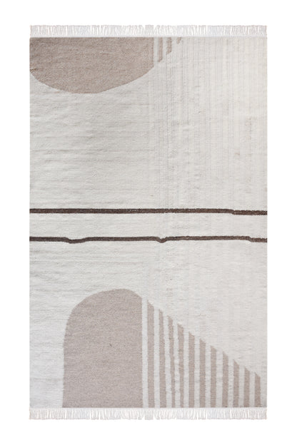 LARRABEE RUG - IVORY/BEIGE - HANDWOVEN - WOOL