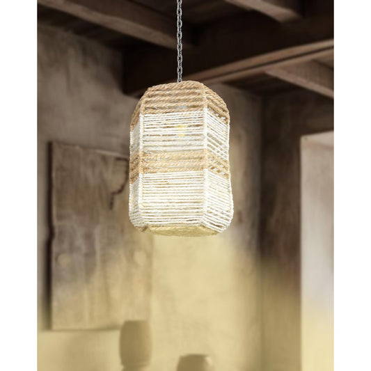 LEINSTER LAMP - IVORY/NATURAL - HAND MADE - JUTE
